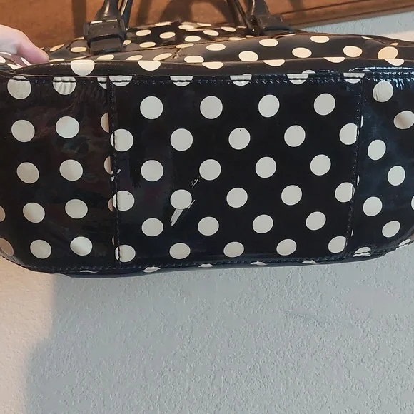 Kate Spade Black White Polka Dot Purse - Picture 6 of 10